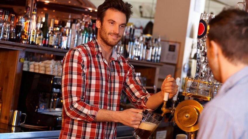bartender working