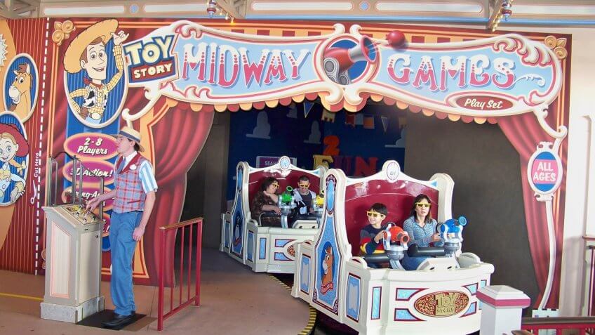 Toy Story Mania at Disney World and California Adventure