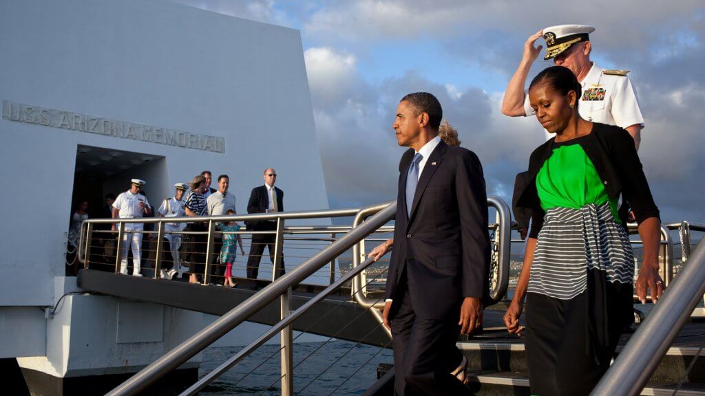 Total Cost Obama family walking on a path