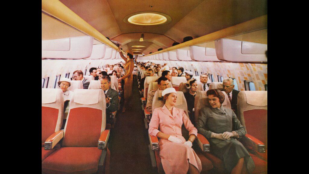 Boeing 707 passenger cabin Boeing 707 passenger cabin