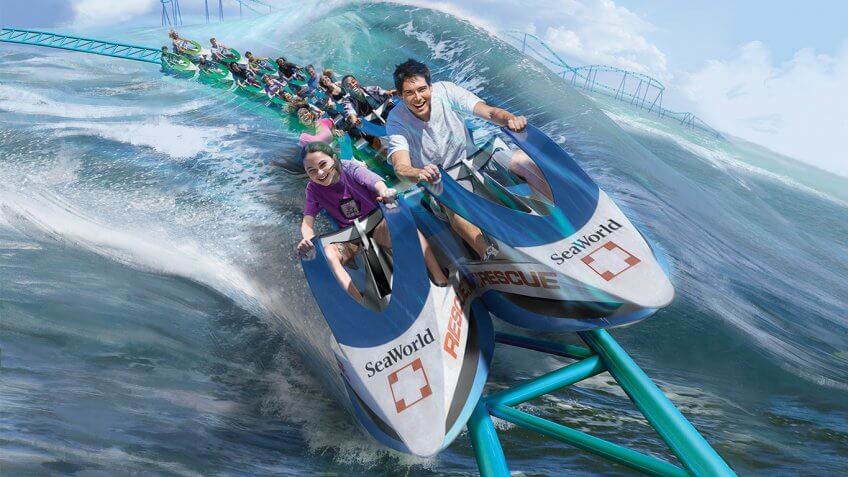 Wave Breaker The Rescue Coaster at SeaWorld San Antonio