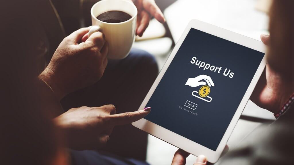 Donate Your Bonus donating on tablet