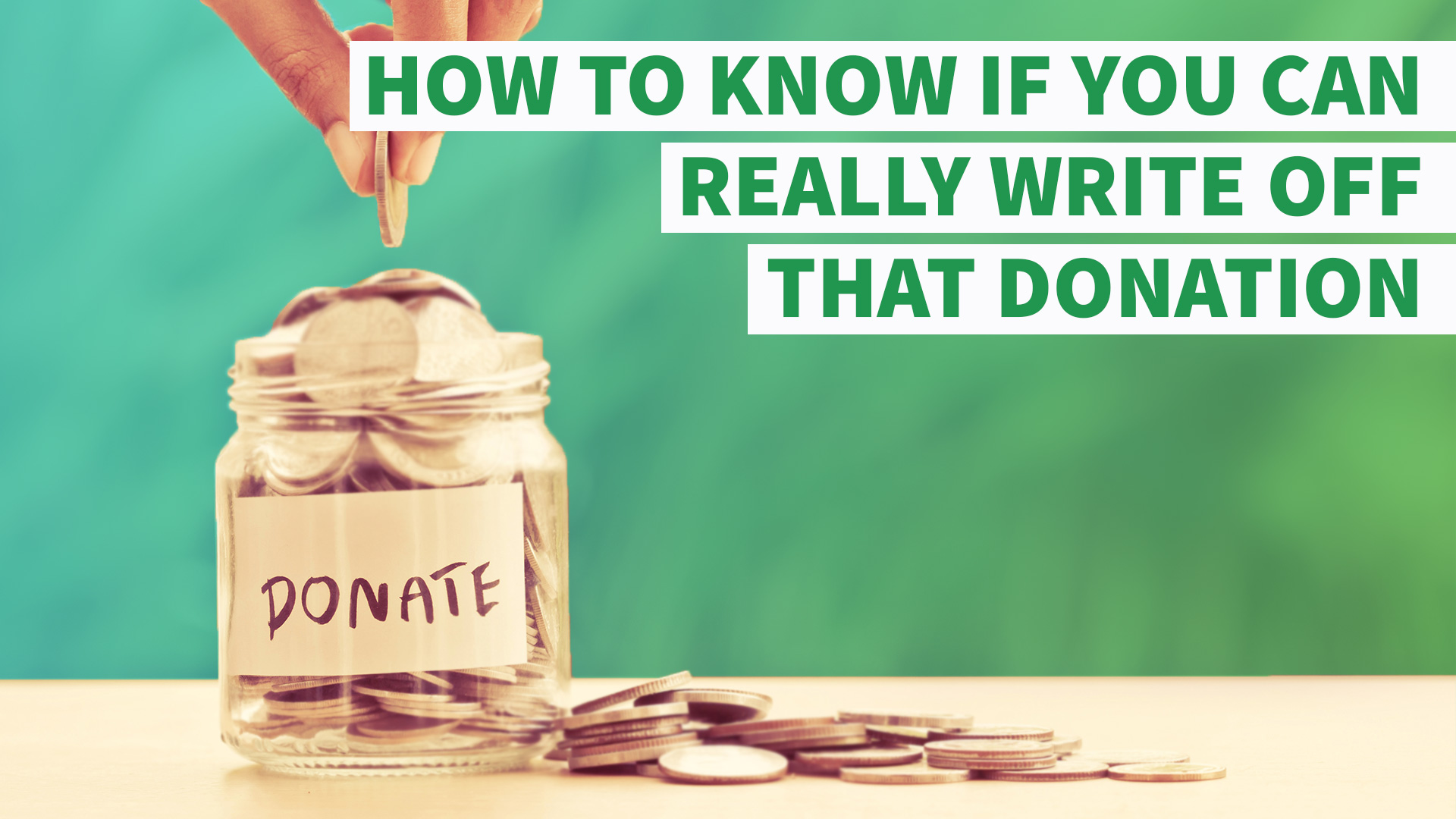 How to write off charitable donations