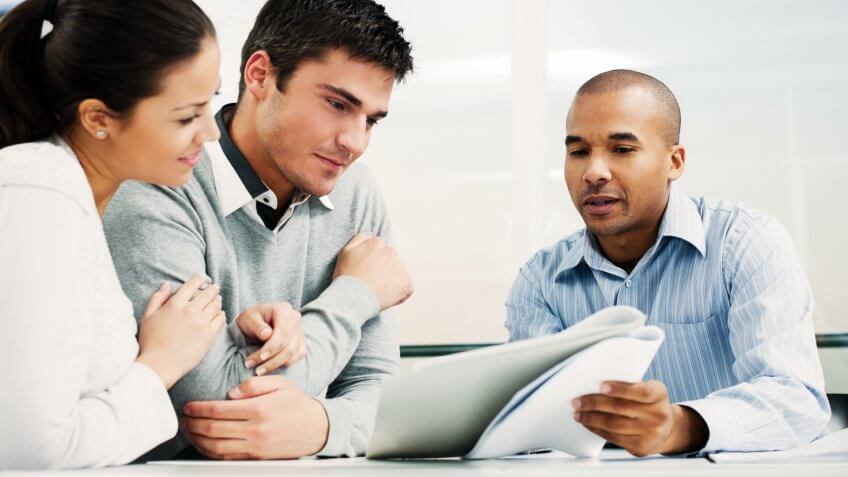 couple meeting with an advisor