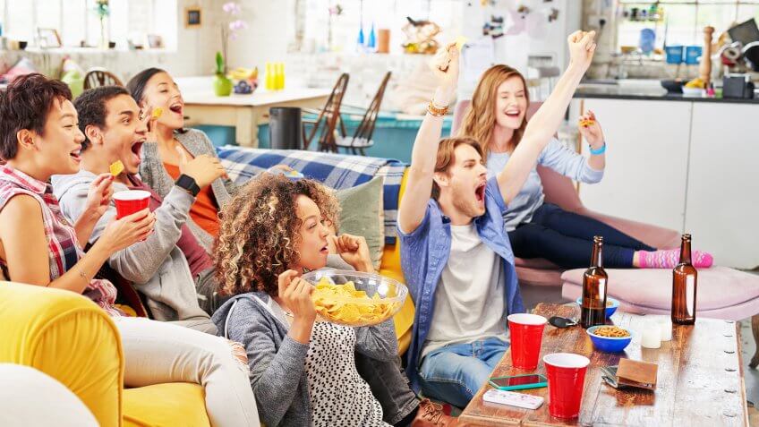 friends throwing a party