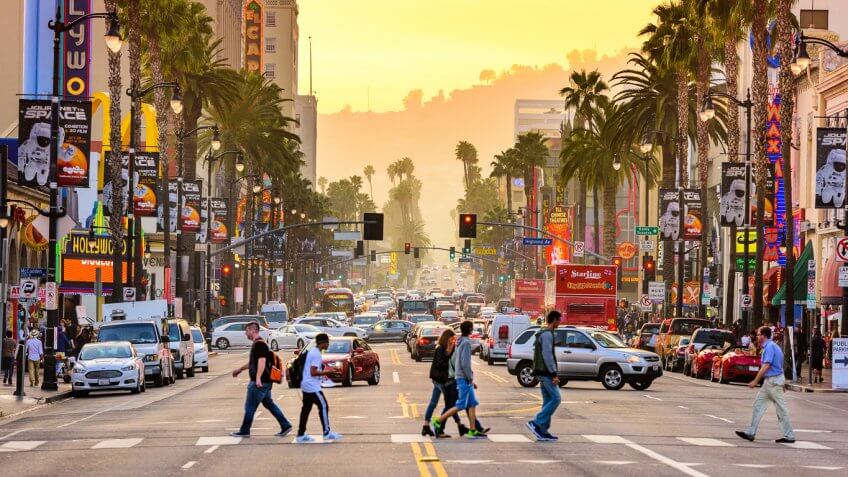 Los Angeles during sunset