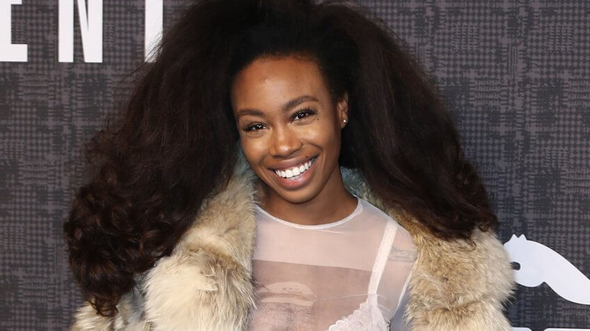 NEW YORK-FEB 12: Singer Sza attends the FENTY PUMA by Rihanna AW16 Collection during Fall 2016 New York Fashion Week at 23 Wall Street on February 12, 2016 in New York City.