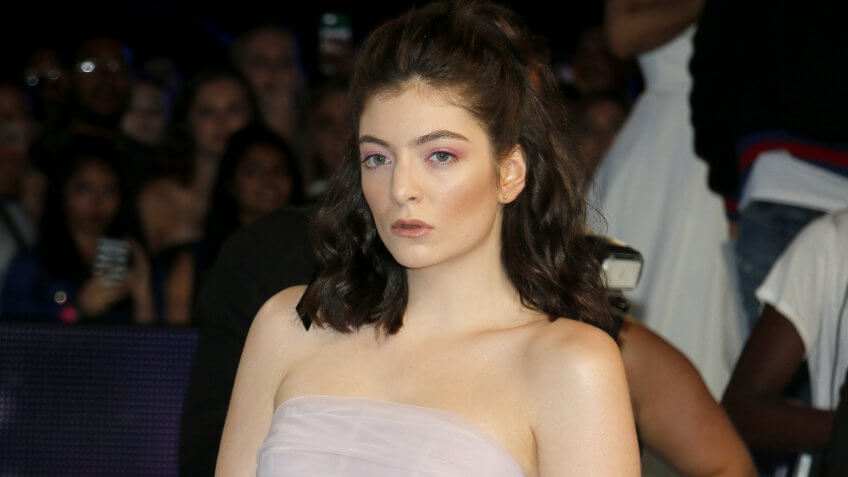 Lorde at the 2017 MTV Video Music Awards held at the Forum in Inglewood, USA on August 27, 2017.