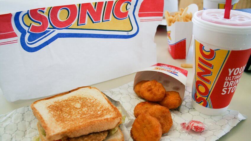 Sonic, White Castle* fast food, eateries, restaurants