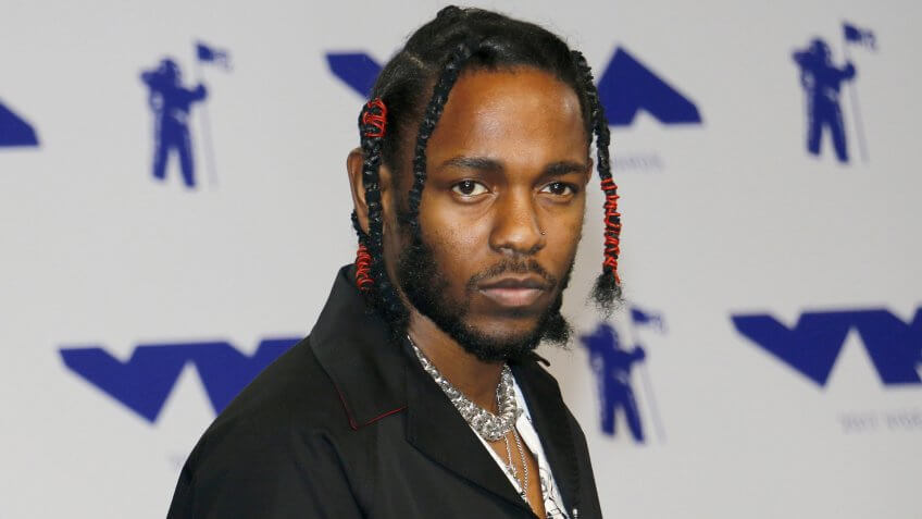 Kendrick Lamar at the 2017 MTV Video Music Awards held at the Forum in Inglewood, USA on August 27, 2017.