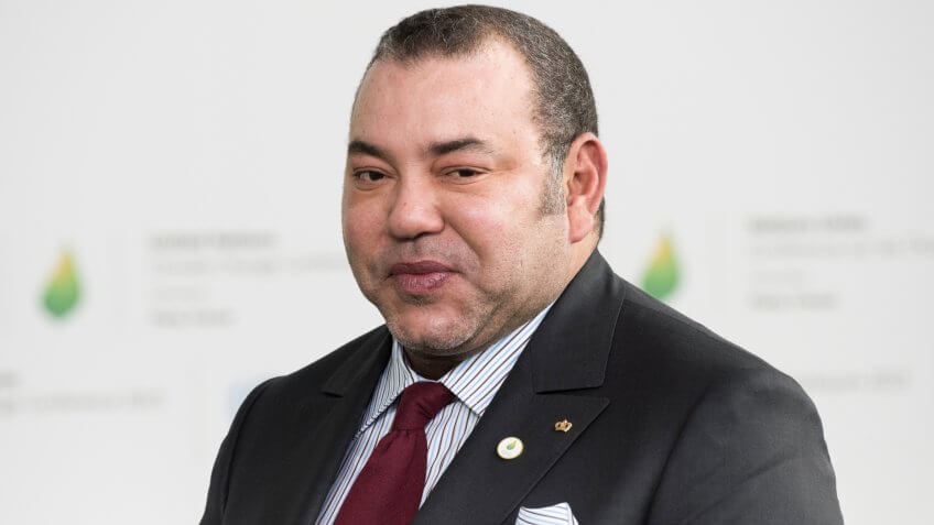 LE BOURGET near PARIS, FRANCE - NOVEMBER 30, 2015 : Morocco 's King Mohammed VI at the Paris COP21, United nations conference on climate change.
