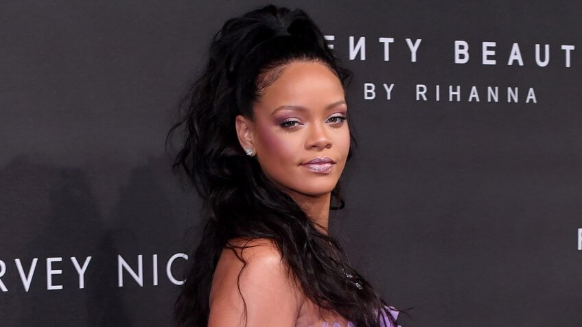Mandatory Credit: Photo by David Fisher/REX/Shutterstock (9067382ai)RihannaFenty Beauty by Rihanna launch party, Arrivals, Harvey Nichols, Spring Summer 2018, London Fashion Week, UK - 19 Sep 2017.