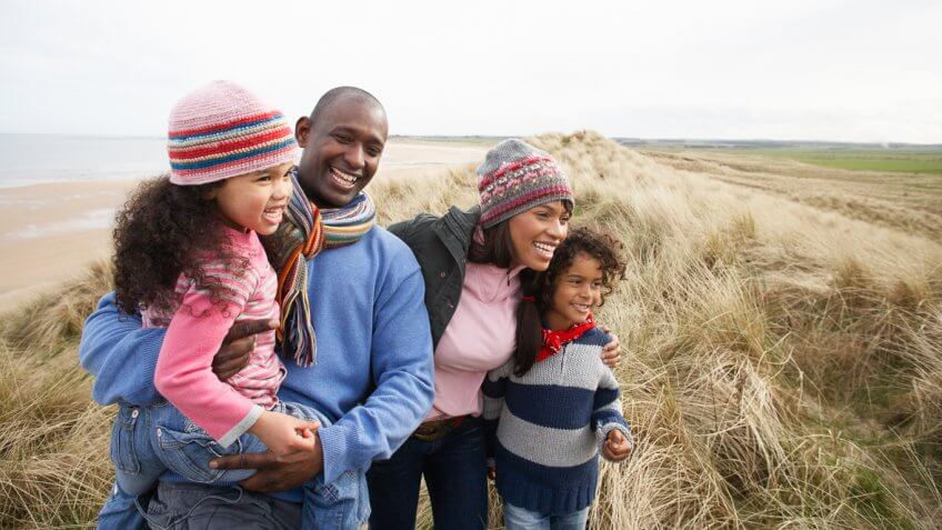 african american family outside