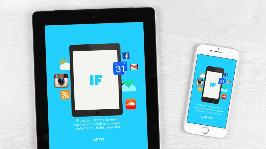 IFTTT on tablet and iphone