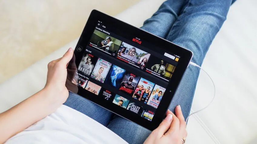 Netflix open on ipad