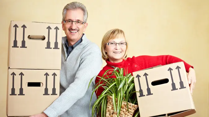 BOXES, grandparents, moving, seniors