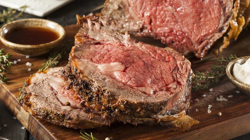 cut ribs on a chopping board