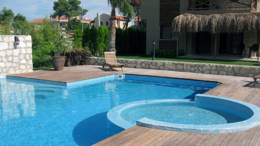 backyard, swimming pool