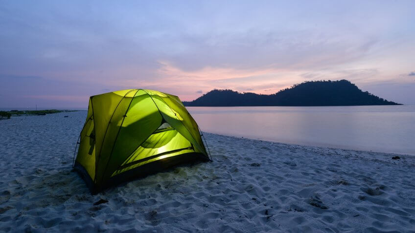 tent on the beach