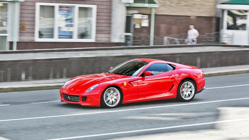 Lamborghini on the road