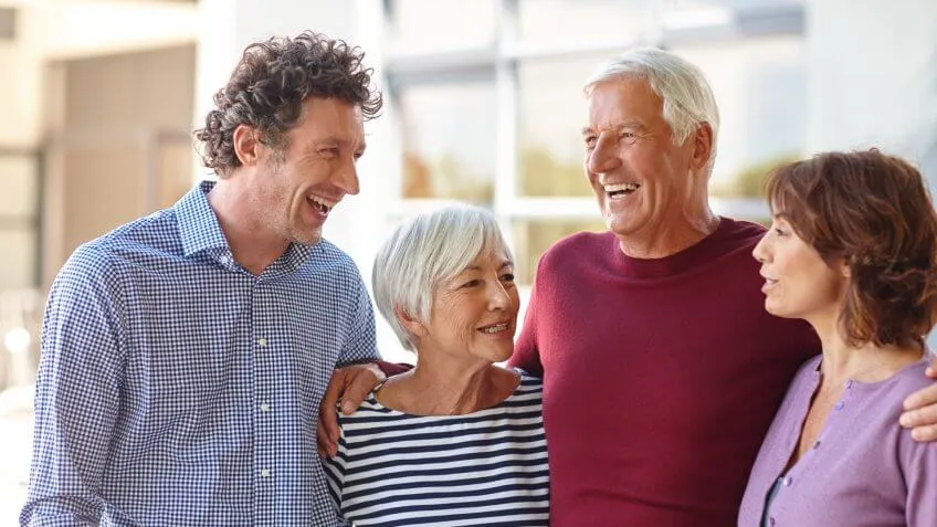 happy family standing together