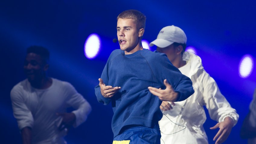 Justin Bieber performing