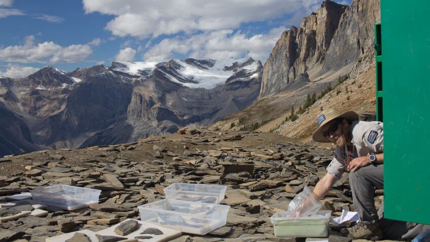 The Burgess Shale in Field, British Columbia, Canada