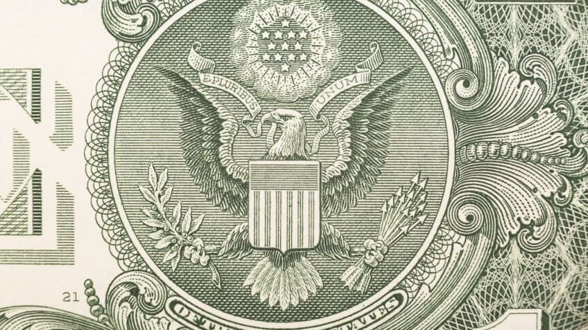 War and peace are represented on the $1 bill