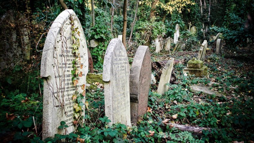 Highgate Cemetery tombstone