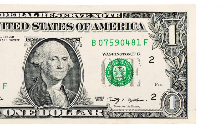 close up of US dollar bill