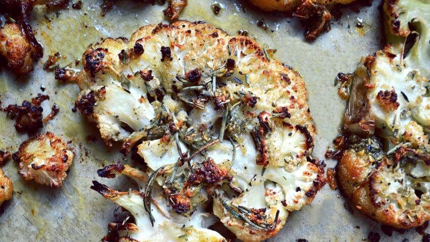 Spiced Cauliflower Steaks With Quinoa