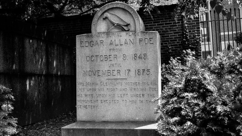Gravesite of Edgar Allan Poe in Baltimore, Maryland