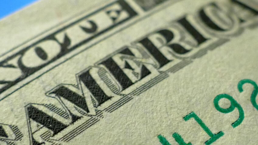 close up of US dollar bill
