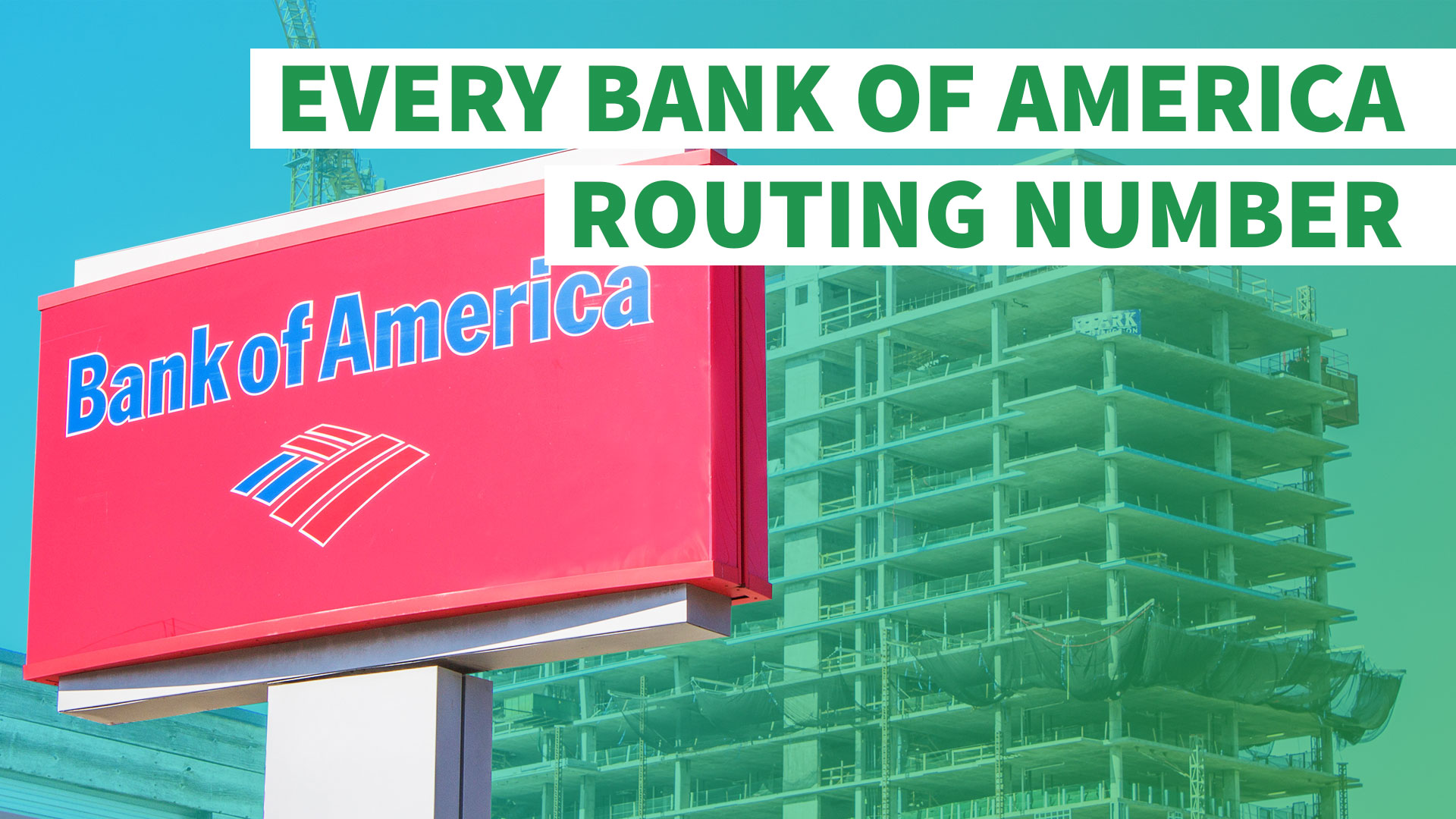 bank of america wire routing number