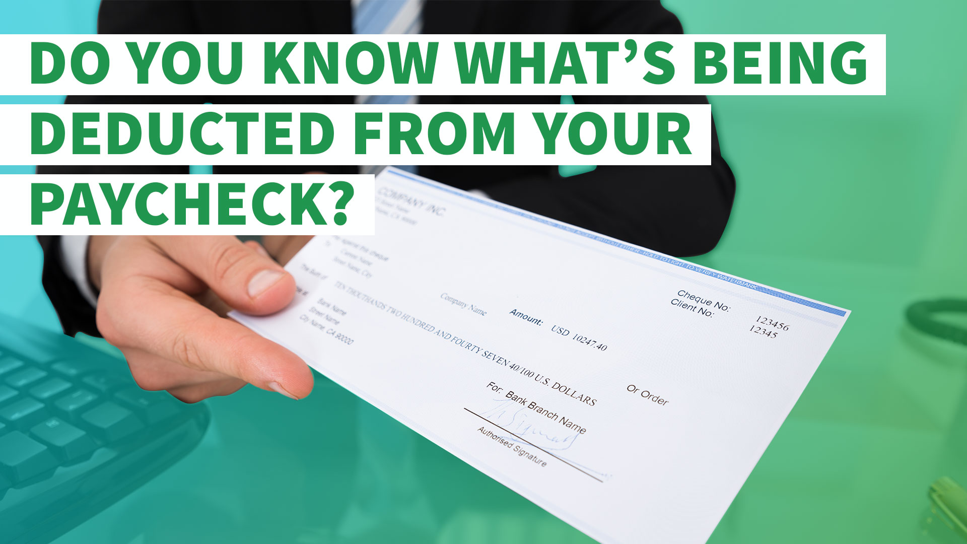 Do You Know What's Being Deducted From Your Paycheck? | GOBankingRates