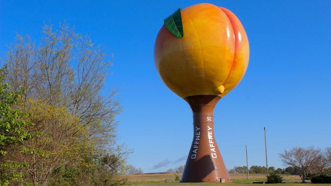 The Peachoid in Gaffney, S.C. The Peachoid in Gaffney South Carolina