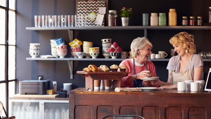 You Want to Start a Business Staff At Coffee Shop Standing Behind Counter.