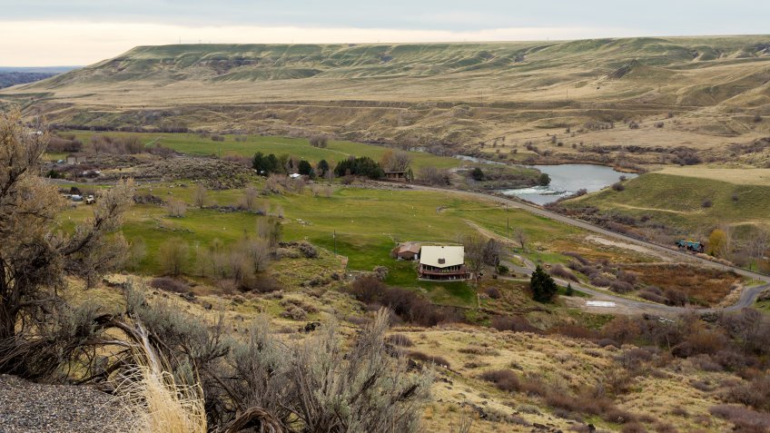 Hagerman Fossil Beds area in Snake river valley, Idaho.