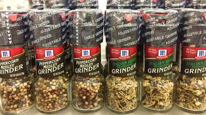 2017: McCormick Pepper corn medley grinder and Italian Herb on s, CHIANGMAI, Thailand - APRIL 02, Things that are always cheaper at Costco