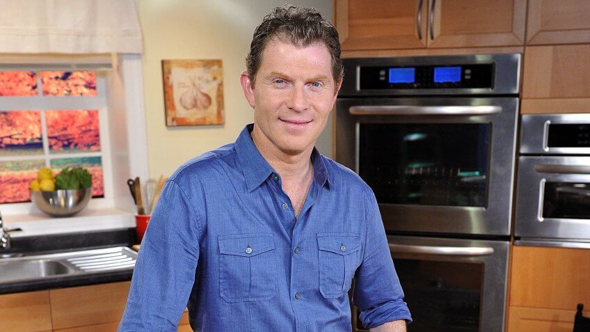 NEW YORK, NY - NOVEMBER 08: Celebrity Chef Bobby Flay poses during Hellmann's NYC Turkey Challenge launch with celebrity chef Bobby Flay at C & C Studios on November 8, 2011 in New York, United States.