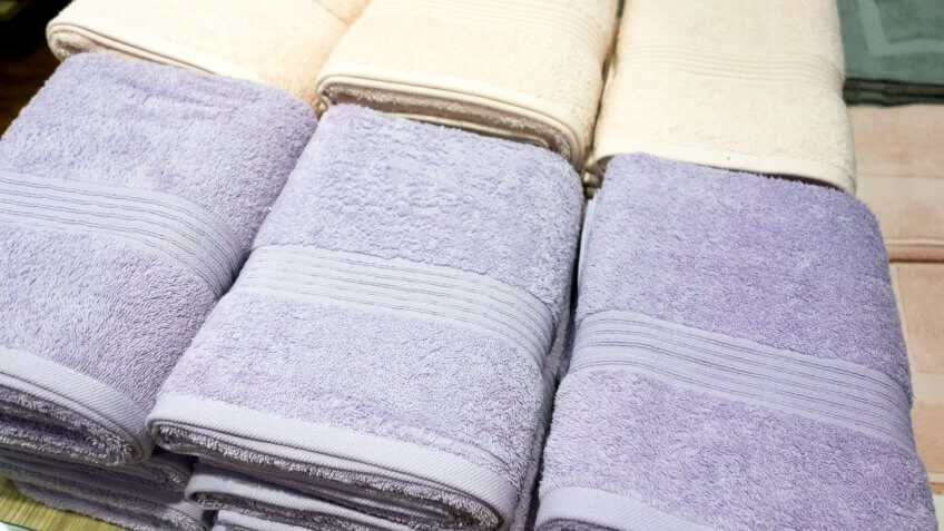 Things that are always cheaper at Costco, towels on shelves