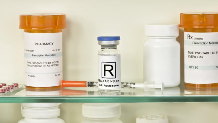 insulin medicine in cabinet