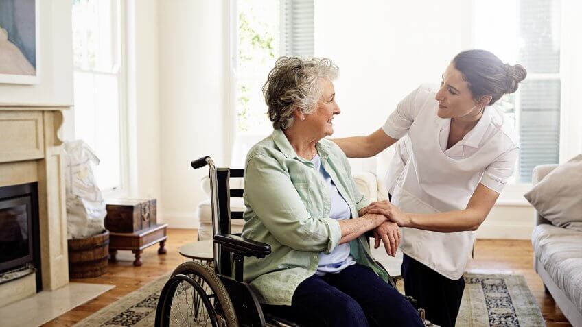 11276, 70s, A Helping Hand, Adult, Aging Process, Assistance, Care, Caucasian Ethnicity, Cheerful, Consoling, Content, Copy Space, Discussion, Expertise, Female Nurse, Females, Geriatrics, Gray Hair, Happiness, Healthcare And Medicine, Healthcare Worker, Home Caregiver, Home Interior, Horizontal, House, Indoors, Lens Flare, Lifestyle Backgrounds, Lifestyles, Looking, Medical Occupation, Medicine And Science, Nurse, Occupation, Part Of, Patient, Positive Emotion, Professional Occupation, Senior Adult, Senior Women, Service, Sitting, Smiling, Support, Supporting, Talk, Talking, Two People, Uniform, Wheelchair, White Hair, Women, Working, old age home, people