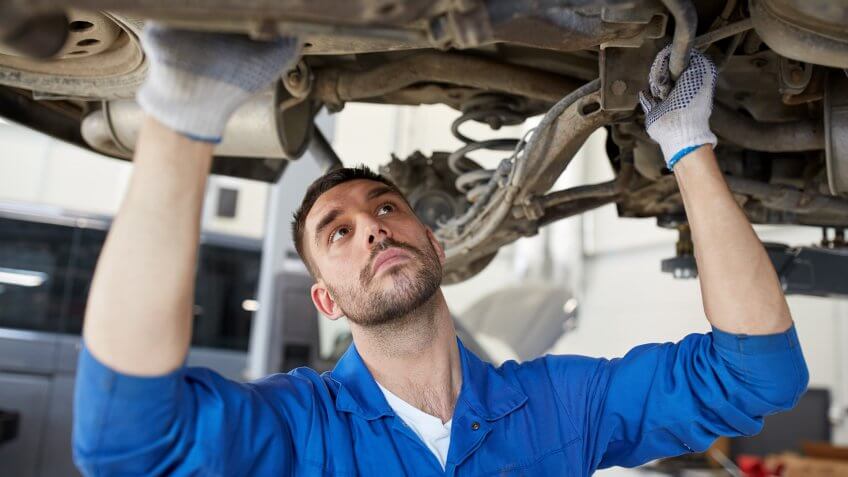 96 Money-Making Skills You Can Learn in Less Than a Year, Repair, car service, maintenance and people concept - auto mechanic man or smith work