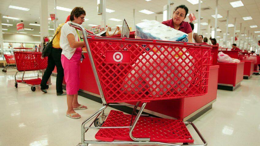 CHICAGO - MAY 23: Shoppers pay for their merchandise at a Target store May 23, 2007 in Chicago, Illinois.