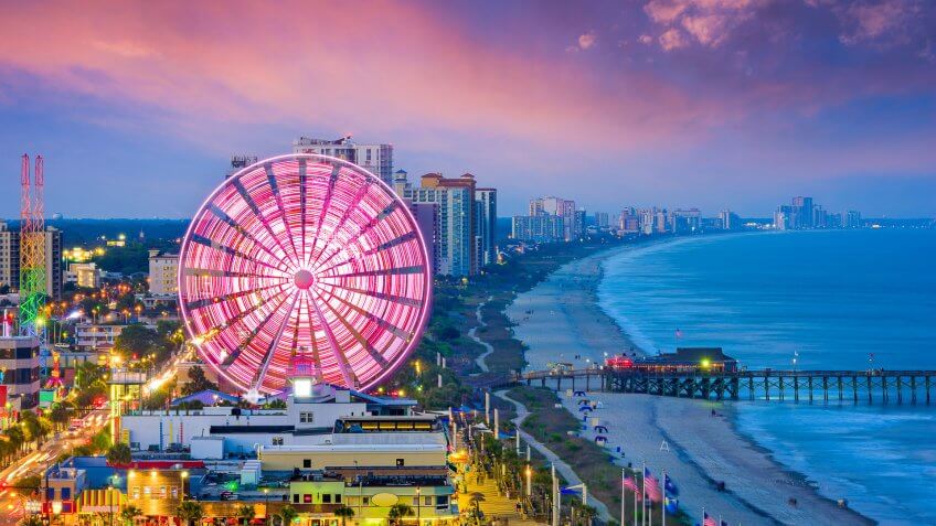 Myrtle Beach, South Carolina, USA city skyline.