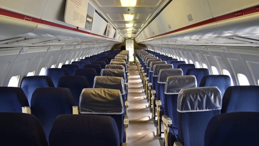 British Airways, airplane, cabin