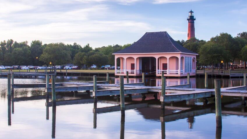 The Currituck Beach Lighthouse is in Corolla, North Carolina.