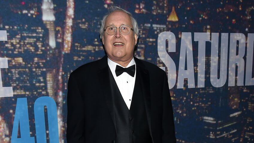 NEW YORK, NY - FEBRUARY 15: Comedian Chevy Chase attends SNL 40th Anniversary Celebration at Rockefeller Plaza on February 15, 2015 in New York City.
