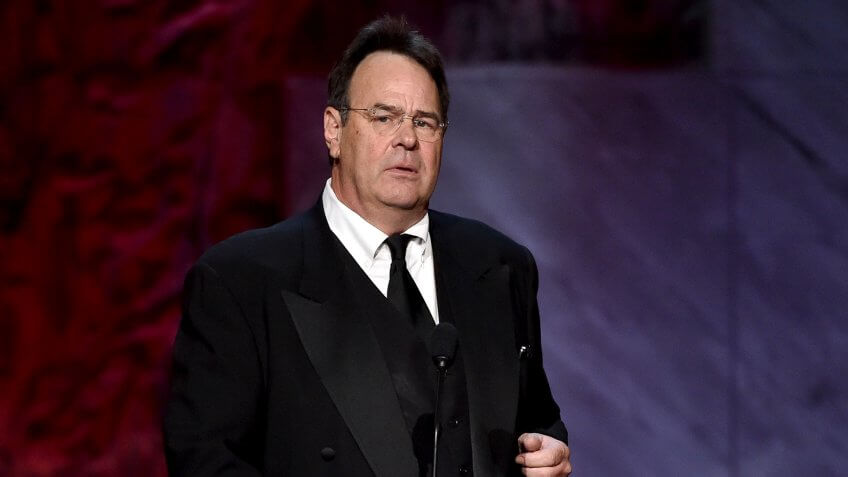 HOLLYWOOD, CA - JUNE 04: Actor/comedian Dan Aykroyd speaks onstage during the 2015 AFI Life Achievement Award Gala Tribute Honoring Steve Martin at the Dolby Theatre on June 4, 2015 in Hollywood, California.